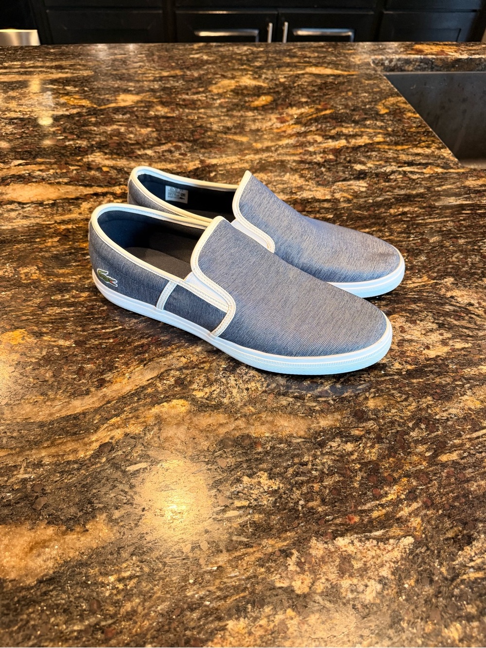 Lacoste Men’s Slip-On Shoe in Light Blue Sz 11.5